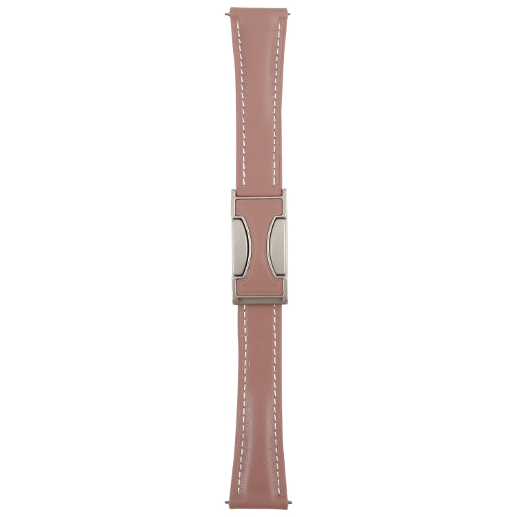 18mm Universal Slim Magnetic Buckle Genuine Leather Watch Band(Plain Weave Smoky Purple) - free shipping - PMc TechLife - Order now!