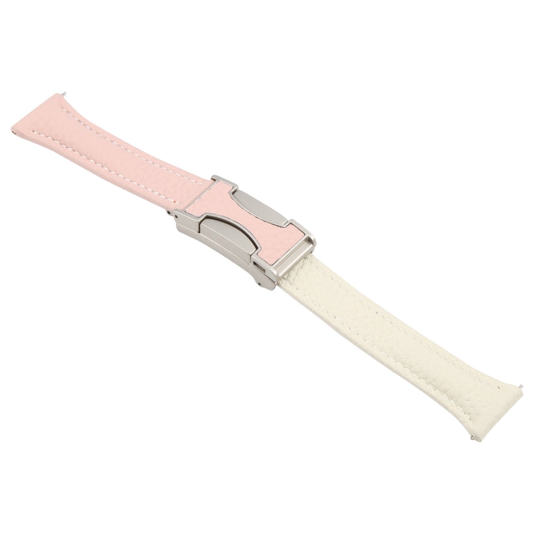 22mm Universal Slim Magnetic Buckle Genuine Leather Watch Band(Pink Beige) - free shipping - PMc TechLife - Order now!