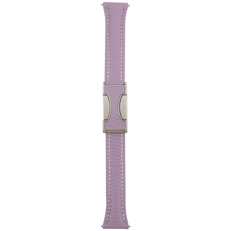 22mm Universal Slim Magnetic Buckle Genuine Leather Watch Band(Purple) - free shipping - PMc TechLife - Order now!