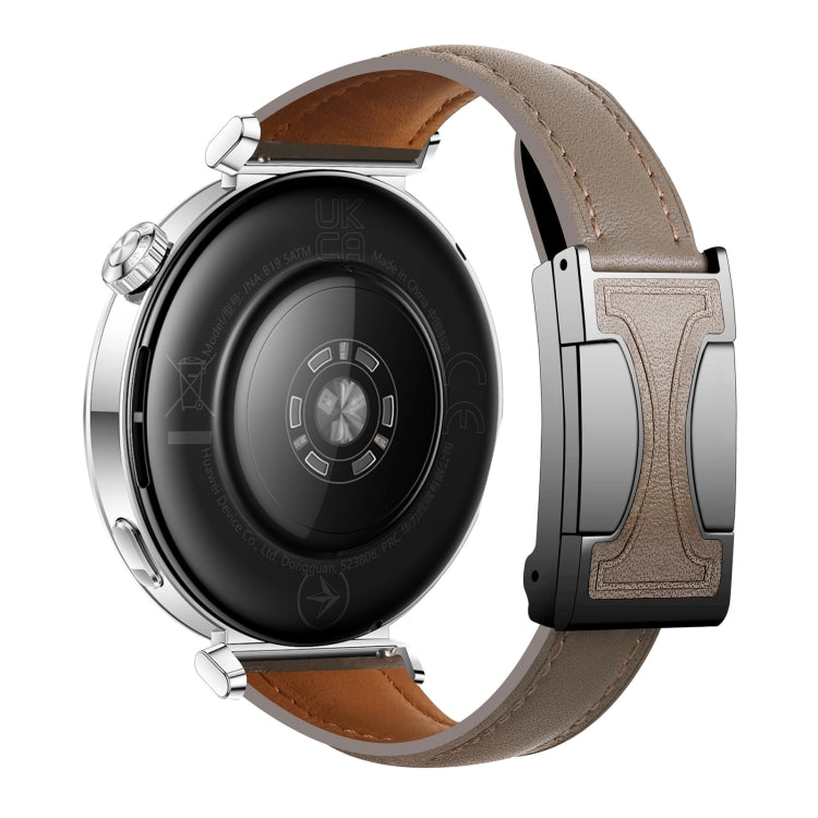22mm Universal Slim Magnetic Buckle Genuine Leather Watch Band(Plain Weave Dark Grey) - free shipping - PMc TechLife - Order now!