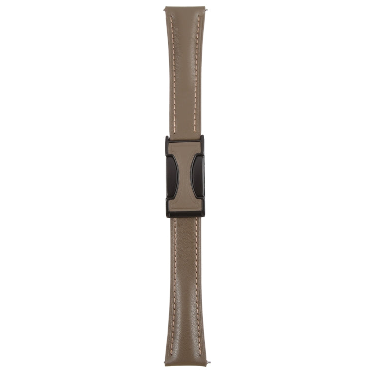 22mm Universal Slim Magnetic Buckle Genuine Leather Watch Band(Plain Weave Dark Grey) - free shipping - PMc TechLife - Order now!