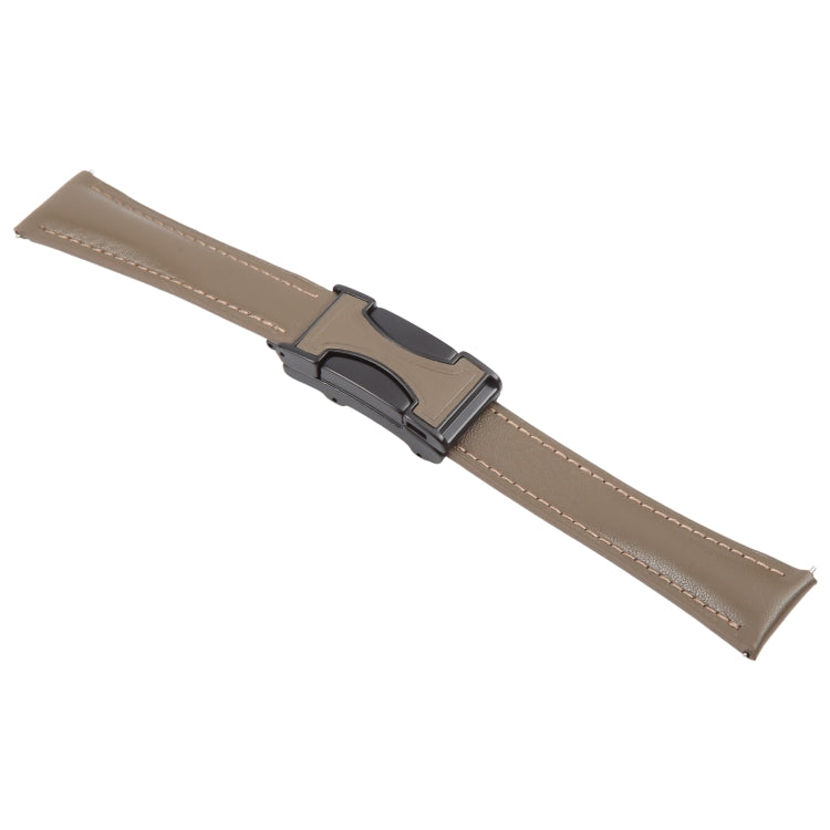 22mm Universal Slim Magnetic Buckle Genuine Leather Watch Band(Plain Weave Dark Grey) - free shipping - PMc TechLife - Order now!