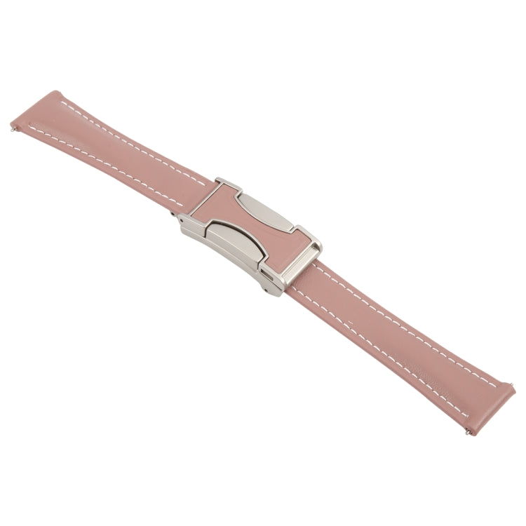 22mm Universal Slim Magnetic Buckle Genuine Leather Watch Band(Plain Weave Smoky Purple) - free shipping - PMc TechLife - Order now!