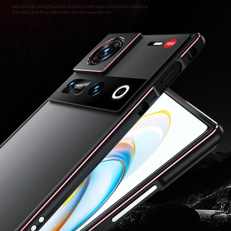 For ZTE nubia Z70 Ultra Aurora Series Lens Protector + Metal Frame Phone Case(Silver) - ZTE Cases by PMC TechLife | Online Shopping South Africa | PMC TechLife | Buy Now Pay Later Mobicred