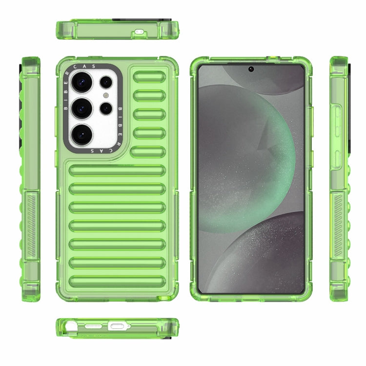 For Samsung Galaxy S25 Ultra 5G High Transparency TPU Hybrid PC Airbag Phone Case(Transparent Green) - Galaxy S25 Ultra 5G Cases by PMC Jewellery | Online Shopping South Africa | PMC Jewellery | Buy Now Pay Later Mobicred