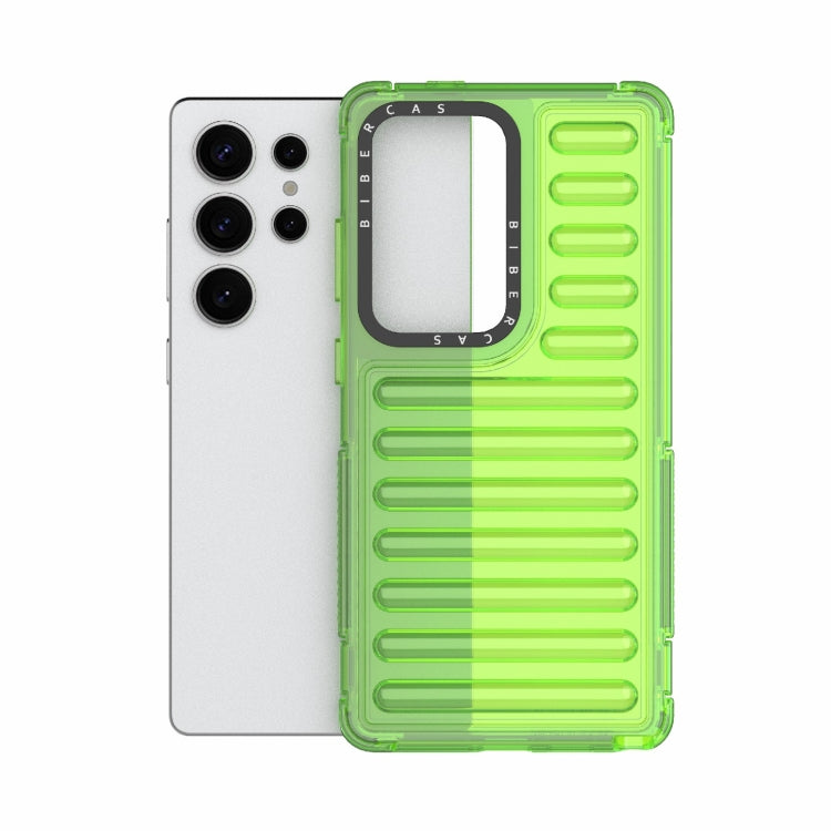 For Samsung Galaxy S25 Ultra 5G High Transparency TPU Hybrid PC Airbag Phone Case(Transparent Green) - Galaxy S25 Ultra 5G Cases by PMC Jewellery | Online Shopping South Africa | PMC Jewellery | Buy Now Pay Later Mobicred