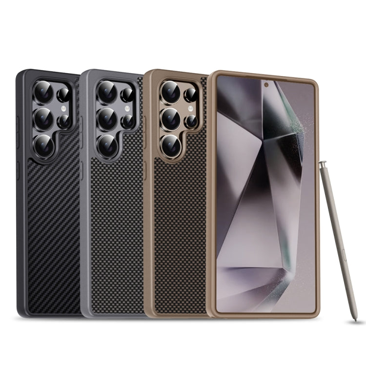 For Samsung Galaxy S25 Ultra 5G Pita Series TPU + PC Texture Phone Case(Black) - Galaxy S25 Ultra 5G Cases by PMC TechLife | Online Shopping South Africa | PMC TechLife | Buy Now Pay Later Mobicred