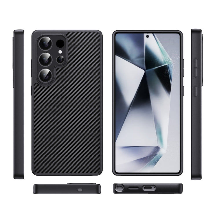 For Samsung Galaxy S25 Ultra 5G Pita Series TPU + PC Texture Phone Case(Gold) - Galaxy S25 Ultra 5G Cases by PMC TechLife | Online Shopping South Africa | PMC TechLife | Buy Now Pay Later Mobicred