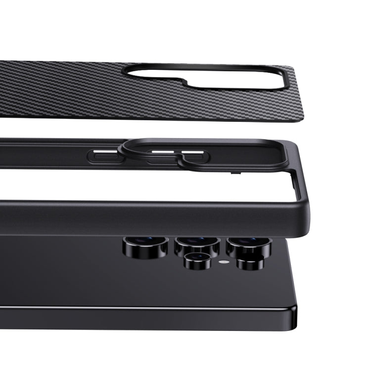 For Samsung Galaxy S25 Ultra 5G Pita Series TPU + PC Texture Phone Case(Black) - Galaxy S25 Ultra 5G Cases by PMC TechLife | Online Shopping South Africa | PMC TechLife | Buy Now Pay Later Mobicred