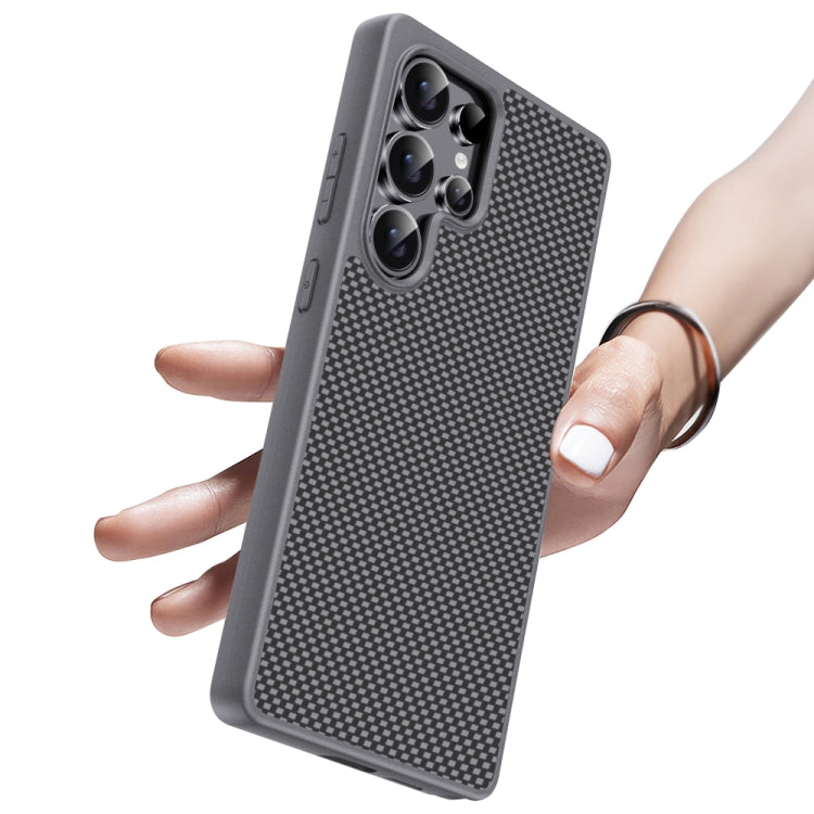 For Samsung Galaxy S25 Ultra 5G Pita Series TPU + PC Texture Phone Case(Gold) - Galaxy S25 Ultra 5G Cases by PMC TechLife | Online Shopping South Africa | PMC TechLife | Buy Now Pay Later Mobicred