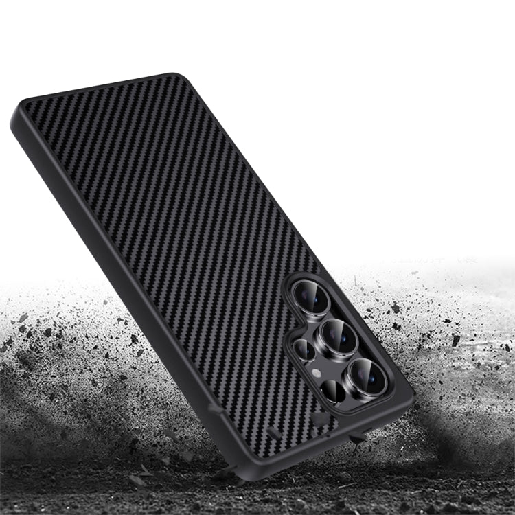 For Samsung Galaxy S25 Ultra 5G Pita Series TPU + PC Texture Phone Case(Black) - Galaxy S25 Ultra 5G Cases by PMC TechLife | Online Shopping South Africa | PMC TechLife | Buy Now Pay Later Mobicred