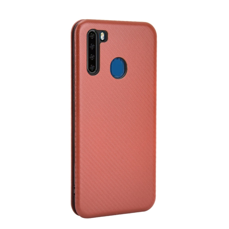 For Blackview A80 Pro Carbon Fiber Texture Horizontal Flip TPU + PC + PU Leather Case with Card Slot(Brown) - More Brand by PMC TechLife | Online Shopping South Africa | PMC TechLife | Buy Now Pay Later Mobicred