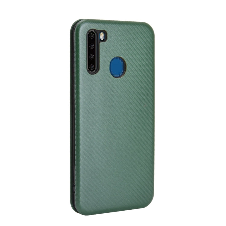 For Blackview A80 Pro Carbon Fiber Texture Horizontal Flip TPU + PC + PU Leather Case with Card Slot(Green) - More Brand by PMC TechLife | Online Shopping South Africa | PMC TechLife | Buy Now Pay Later Mobicred