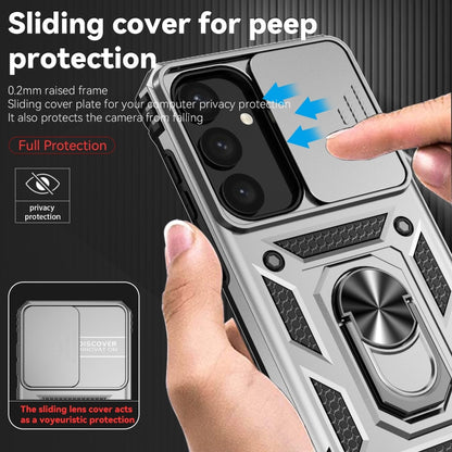 For Samsung Galaxy S25+ 5G Sliding Camshield Holder Phone Case(Silver) - Galaxy S25+ 5G Cases by PMC Jewellery | Online Shopping South Africa | PMC Jewellery | Buy Now Pay Later Mobicred