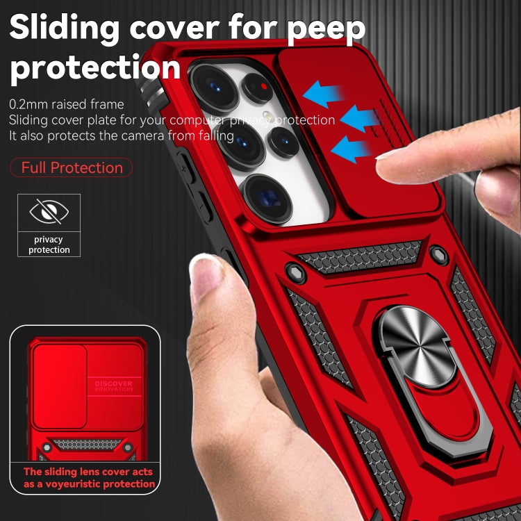 For Samsung Galaxy S25 Ultra 5G Sliding Camshield Holder Phone Case(Red) - Galaxy S25 Ultra 5G Cases by PMC Jewellery | Online Shopping South Africa | PMC Jewellery | Buy Now Pay Later Mobicred