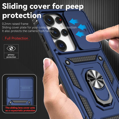 For Samsung Galaxy S25 Ultra 5G Sliding Camshield Holder Phone Case(Blue) - Galaxy S25 Ultra 5G Cases by PMC Jewellery | Online Shopping South Africa | PMC Jewellery | Buy Now Pay Later Mobicred