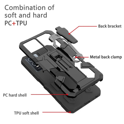 For Samsung Galaxy S25 Ultra 5G Armor Warrior Shockproof PC + TPU Phone Case(Black) - Galaxy S25 Ultra 5G Cases by PMC Jewellery | Online Shopping South Africa | PMC Jewellery | Buy Now Pay Later Mobicred