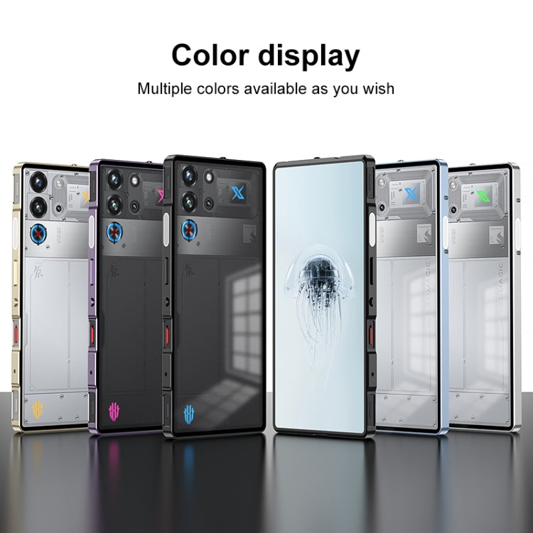 For ZTE nubia Red Magic 10 Pro / 10 Pro+ Snap Buckle Metal Frame Frosted Phone Case(Dark Purple) - ZTE Cases by PMC TechLife | Online Shopping South Africa | PMC TechLife | Buy Now Pay Later Mobicred