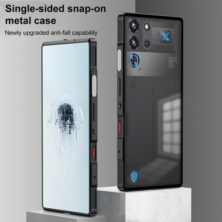 For ZTE nubia Red Magic 10 Pro / 10 Pro+ Snap Buckle Metal Frame Frosted Phone Case(Space Black) - ZTE Cases by PMC TechLife | Online Shopping South Africa | PMC TechLife | Buy Now Pay Later Mobicred