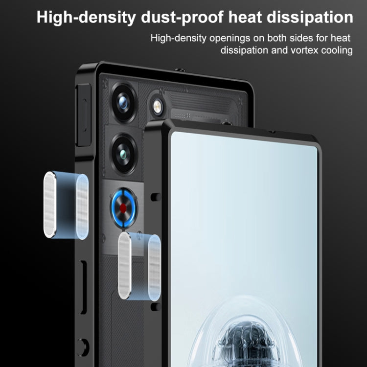 For ZTE nubia Red Magic 10 Pro / 10 Pro+ Snap Buckle Metal Frame Frosted Phone Case(Space Black) - ZTE Cases by PMC TechLife | Online Shopping South Africa | PMC TechLife | Buy Now Pay Later Mobicred