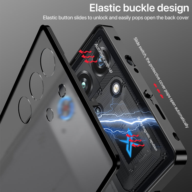 For ZTE nubia Red Magic 10 Pro / 10 Pro+ Snap Buckle Metal Frame Frosted Phone Case(Silver) - ZTE Cases by PMC TechLife | Online Shopping South Africa | PMC TechLife | Buy Now Pay Later Mobicred