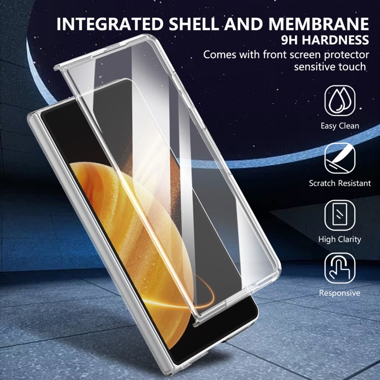 For Honor Magic V3 lce Folding Series Integrated Clear PC Phone Case(Purple) - Honor Cases by PMC TechLife | Online Shopping South Africa | PMC TechLife | Buy Now Pay Later Mobicred