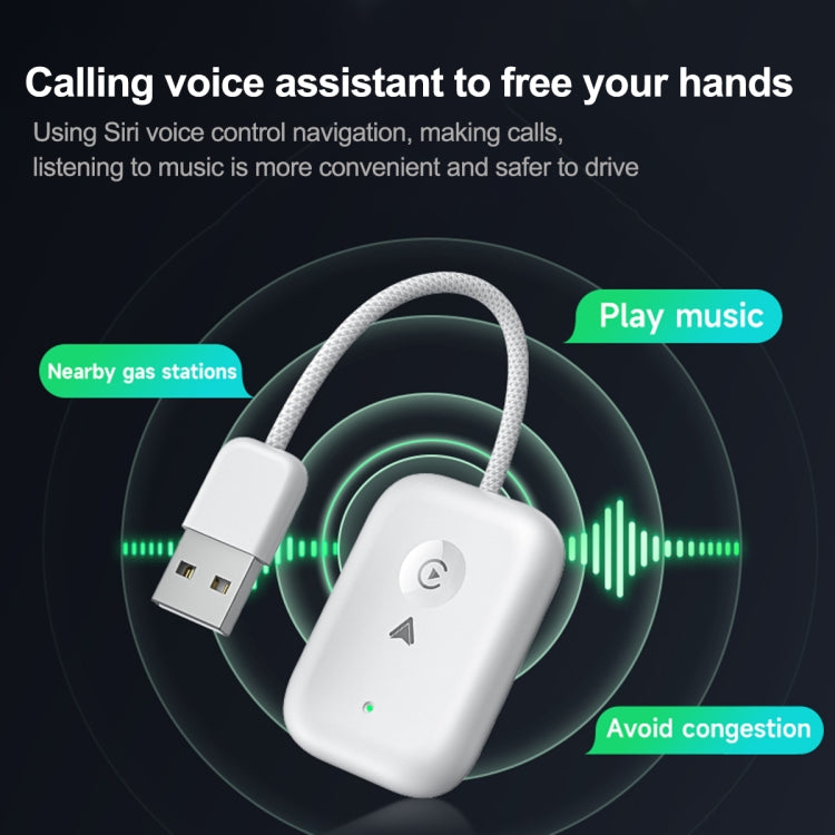2 in 1 Apple CarPlay / Android Auto USB, Type-C Dual Ports Wired to Wireless CarPlay Adapter(Silver) - Bluetooth Adapters by PMC TechLife | Online Shopping South Africa | PMC TechLife | Buy Now Pay Later Mobicred