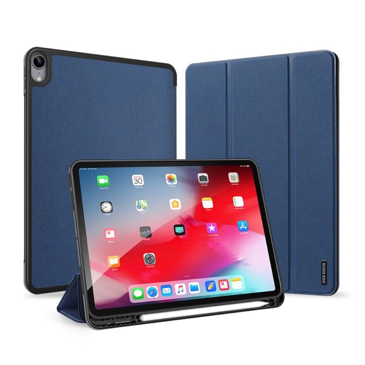 For iPad Air 11 2024 / 2022 / 2020 10.9 DUX DUCIS Domo Series Horizontal Flip Magnetic TPU + PU Leather Case with Three-folding Holder & Pen Slot(Blue) - iPad Air (2022) / (2020) 10.9 Cases by DUX DUCIS | Online Shopping South Africa | PMC TechLife | Buy Now Pay Later Mobicred