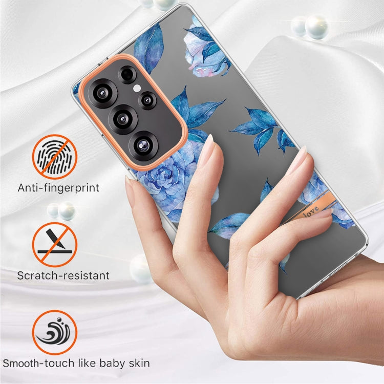 For Samsung Galaxy S25 Ultra 5G Flowers and Plants Series IMD TPU Phone Case(Orchid Peony) - Galaxy S25 Ultra 5G Cases by PMC Jewellery | Online Shopping South Africa | PMC Jewellery | Buy Now Pay Later Mobicred