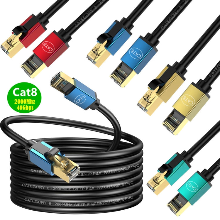 8m Home Fiber Bandwidth 10 Gigabit CAT8 Network Cable(Blue) - free shipping - PMC TechLife - Order now!