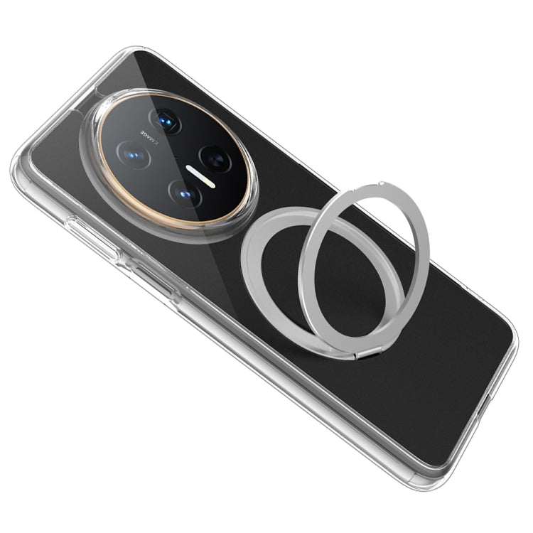 For Huawei Mate 70 Frosted 360 Degree Rotating Holder Phone Case(Transparent) - Huawei Cases by PMC TechLife | Online Shopping South Africa | PMC TechLife | Buy Now Pay Later Mobicred