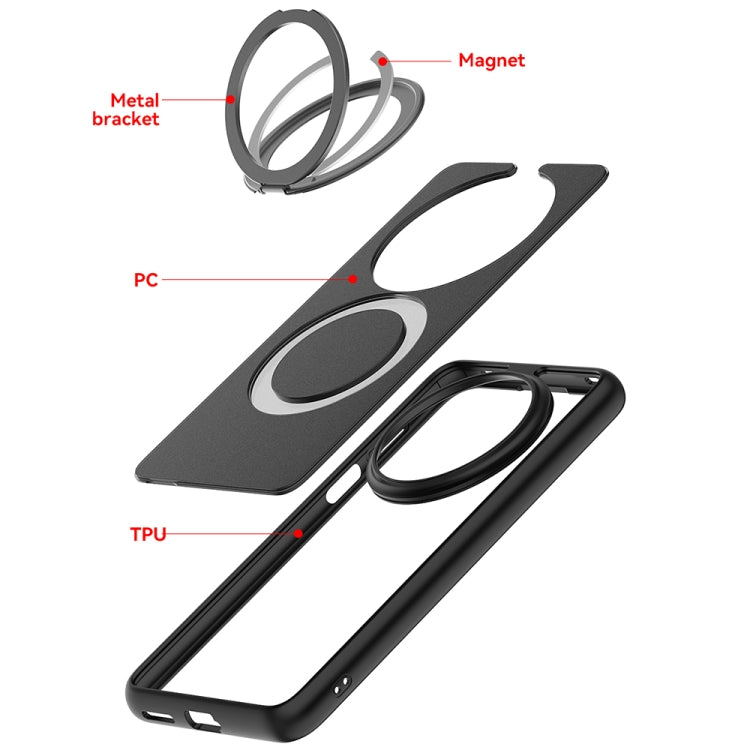 For Huawei Mate 70 Pro / 70 Pro+ Frosted 360 Degree Rotating Holder Phone Case(Purple) - Huawei Cases by PMC TechLife | Online Shopping South Africa | PMC TechLife | Buy Now Pay Later Mobicred