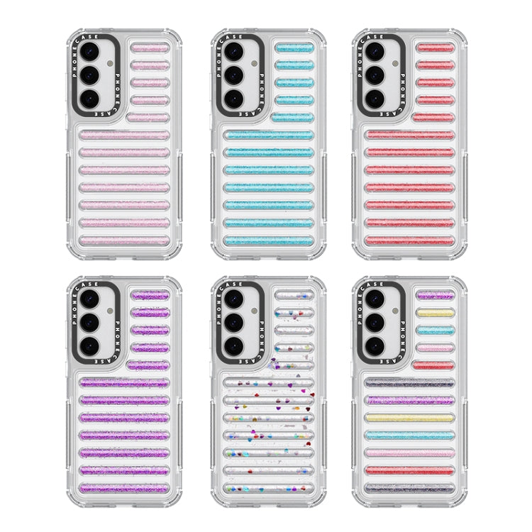 For Samsung Galaxy S25 Ultra 5G Capsule Glitter TPU Hybrid PC Airbag Phone Case(Pink) - Galaxy S25 Ultra 5G Cases by PMC Jewellery | Online Shopping South Africa | PMC Jewellery | Buy Now Pay Later Mobicred