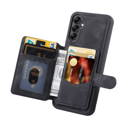 For Samsung Galaxy S25+ 5G Skin Feel Dream RFID Anti-theft PU Card Bag Phone Case(Black) - Galaxy S25+ 5G Cases by PMC Jewellery | Online Shopping South Africa | PMC Jewellery | Buy Now Pay Later Mobicred