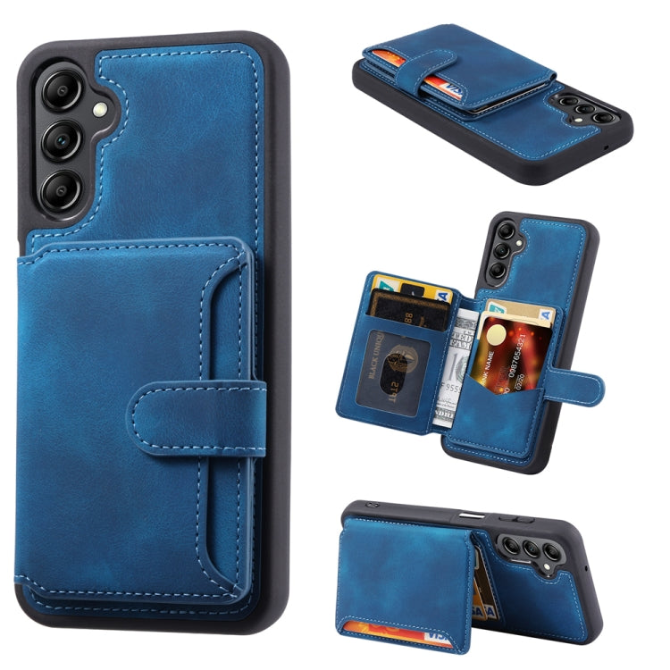 For Samsung Galaxy S25+ 5G Skin Feel Dream RFID Anti-theft PU Card Bag Phone Case(Peacock Blue) - Galaxy S25+ 5G Cases by PMC TechLife | Online Shopping South Africa | PMC TechLife | Buy Now Pay Later Mobicred