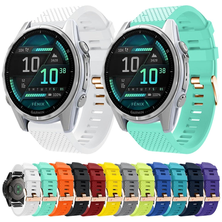 For Garmin 20mm Spotted Rose Gold Buckle Silicone Quick Release Watch Band(Red) - free shipping - PMC TechLife - Order now!