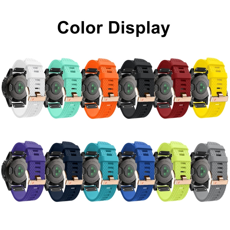 For Garmin 20mm Spotted Rose Gold Buckle Silicone Quick Release Watch Band(Yellow) - free shipping - PMC TechLife - Order now!