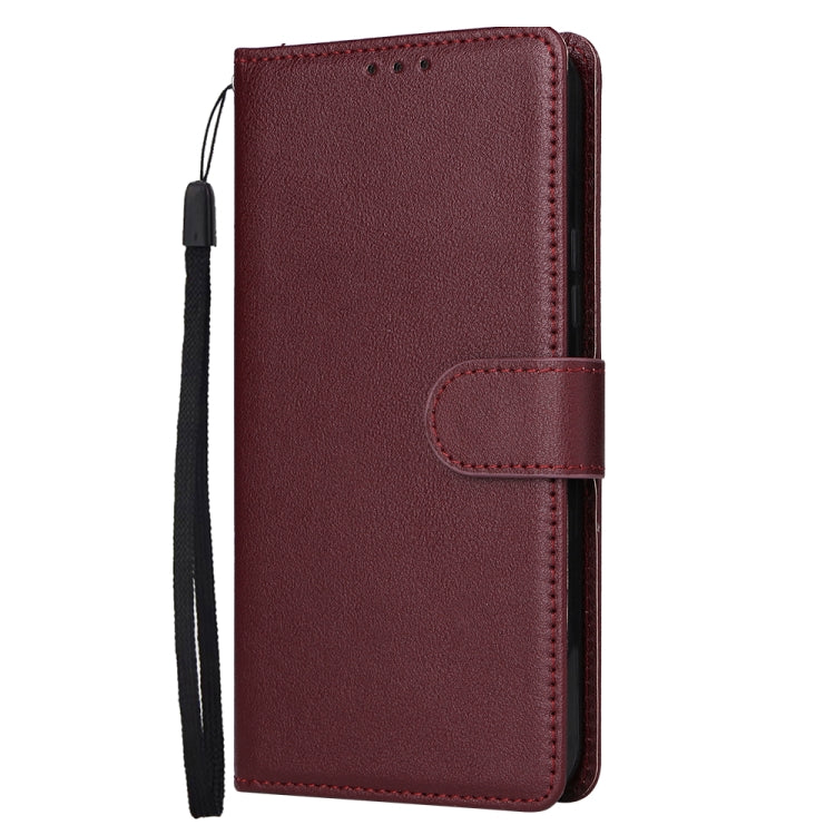 For Samsung Galaxy S25+ 5G 3-Card Slots Multifunctional Leather Phone Case(Wine Red) - Galaxy S25+ 5G Cases by PMC Jewellery | Online Shopping South Africa | PMC Jewellery | Buy Now Pay Later Mobicred