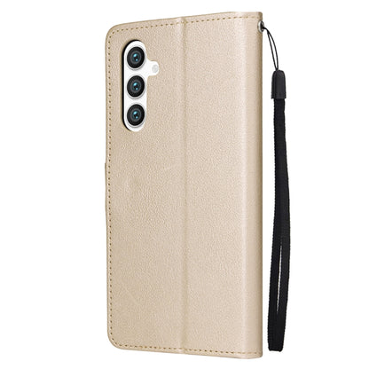 For Samsung Galaxy S25+ 5G 3-Card Slots Multifunctional Leather Phone Case(Gold) - Galaxy S25+ 5G Cases by PMC Jewellery | Online Shopping South Africa | PMC Jewellery | Buy Now Pay Later Mobicred