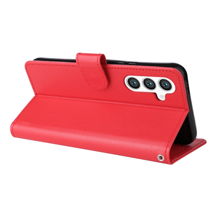 For Samsung Galaxy S25 5G 3-Card Slots Multifunctional Leather Phone Case(Red) - Galaxy S25 5G Cases by PMC Jewellery | Online Shopping South Africa | PMC Jewellery | Buy Now Pay Later Mobicred