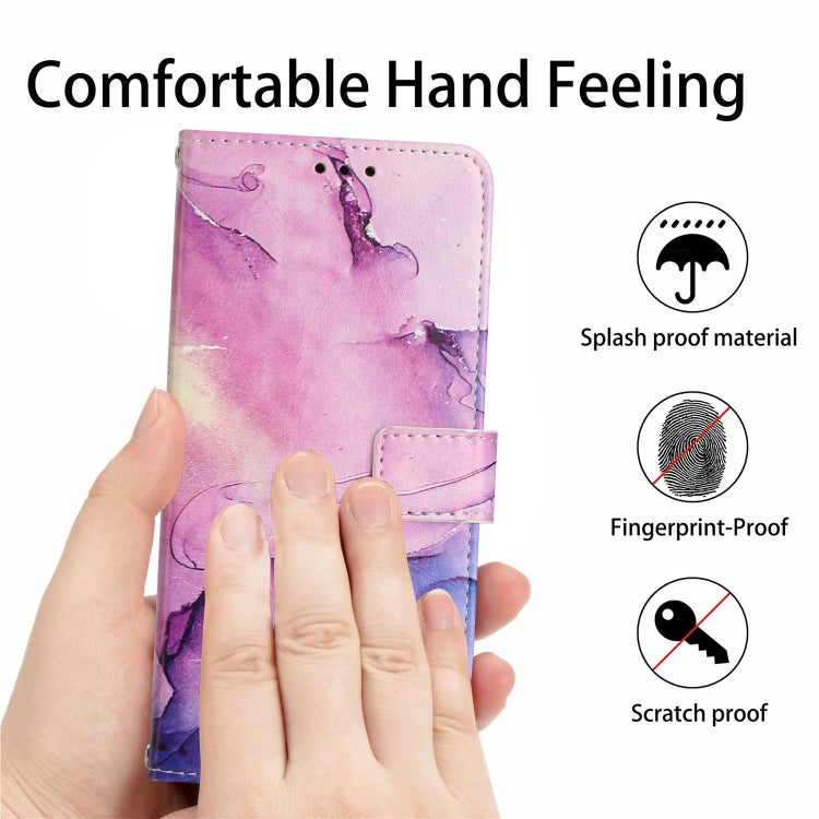 For Samsung Galaxy S25 Ultra 5G Painted Marble Pattern Leather Phone Case(Purple) - Galaxy S25 Ultra 5G Cases by PMC Jewellery | Online Shopping South Africa | PMC Jewellery | Buy Now Pay Later Mobicred