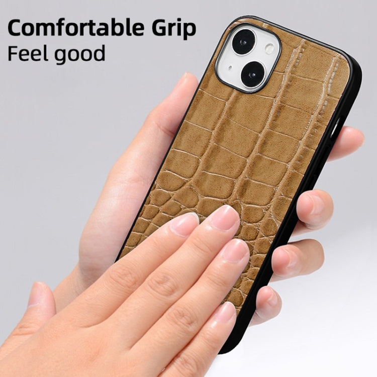 For iPhone 16 Pro VIETAO Alligator Texture PU Phone Case(Brown) - free shipping - PMC Jewellery - Order now!