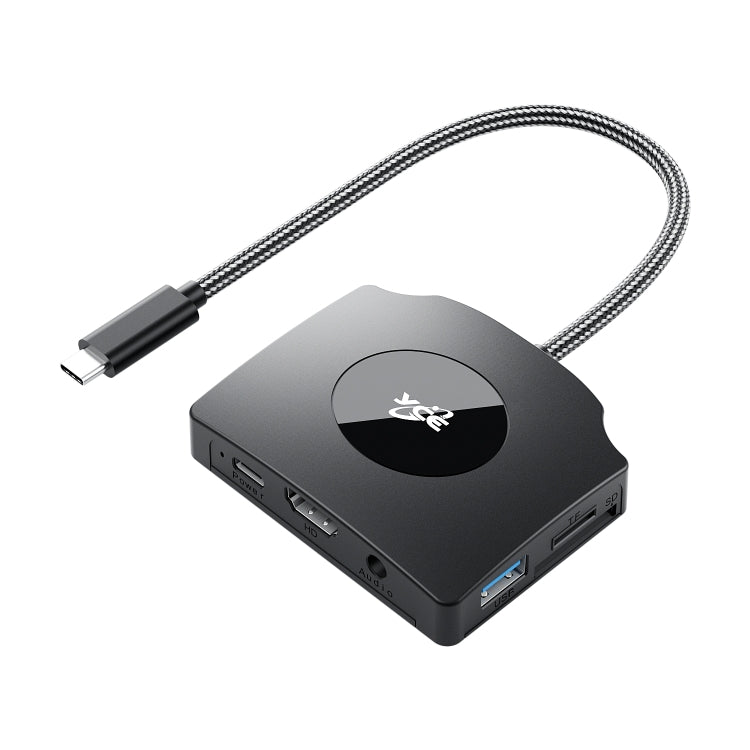 YCE-Z70A Type-C to PD 3.0, USB 3.0x2 + SD/TF, 3.5mm and HD1.4 Docking Station Video Capture Card(Black) - Video Capture Solutions by PMC TechLife | Online Shopping South Africa | PMC TechLife | Buy Now Pay Later Mobicred