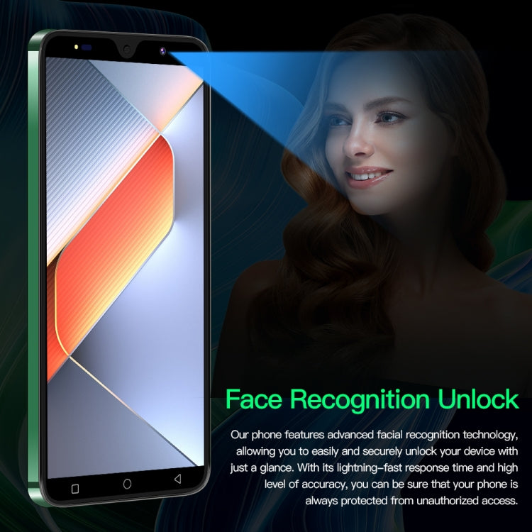 Povo6 Neo / DP29, 1GB+16GB, Face Identification, 5.0 inch Android 8.1 MTK6580M Quad Core, Network: 3G, Dual SIM, Plug:AU Plug(Green) - free shipping - PMc TechLife - Order now!