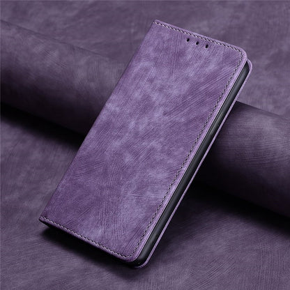 For Samsung Galaxy S25+ 5G RFID Anti-theft Brush Magnetic Leather Phone Case(Purple) - Galaxy S25+ 5G Cases by PMC Jewellery | Online Shopping South Africa | PMC Jewellery | Buy Now Pay Later Mobicred