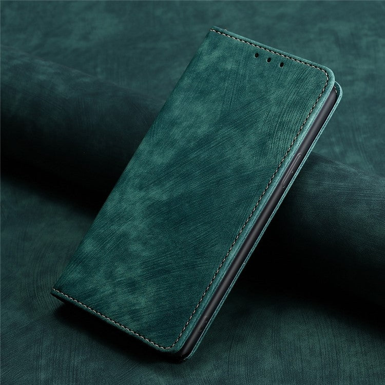 For Samsung Galaxy S25 Ultra 5G RFID Anti-theft Brush Magnetic Leather Phone Case(Green) - Galaxy S25 Ultra 5G Cases by PMC TechLife | Online Shopping South Africa | PMC TechLife | Buy Now Pay Later Mobicred