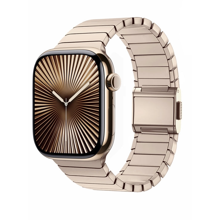 For Apple Watch 42mm / 41mm / 40mm / 38mm Bamboo Norman Buckle Stainless Steel Watch Band(Gold) - free shipping - PMC TechLife - Order now!