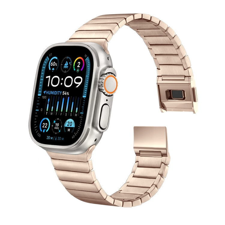 For Apple Watch 42mm / 41mm / 40mm / 38mm Bamboo Norman Buckle Stainless Steel Watch Band(Gold) - free shipping - PMC TechLife - Order now!