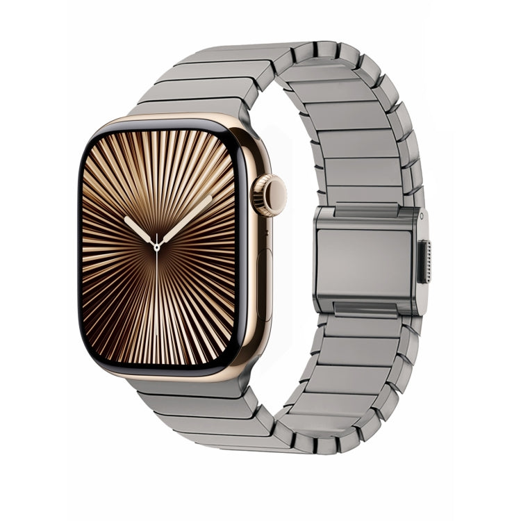 For Apple Watch 42mm / 41mm / 40mm / 38mm Bamboo Norman Buckle Stainless Steel Watch Band(Natural) - free shipping - PMC TechLife - Order now!