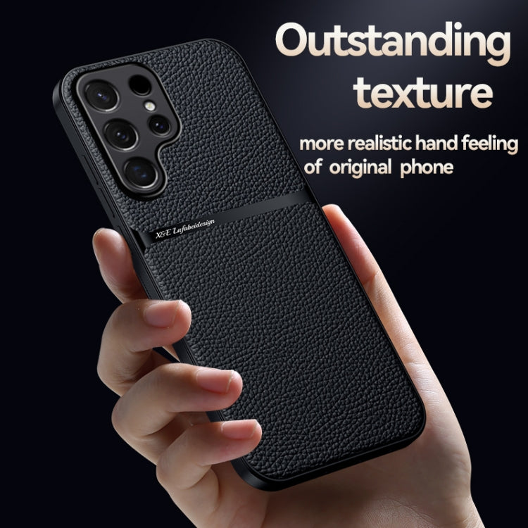 For Samsung Galaxy S25 Ultra 5G Litchi Leather Magnetic Full Coverage Shockproof Phone Case(Navy Blue) - Galaxy S25 Ultra 5G Cases by PMC Jewellery | Online Shopping South Africa | PMC Jewellery | Buy Now Pay Later Mobicred